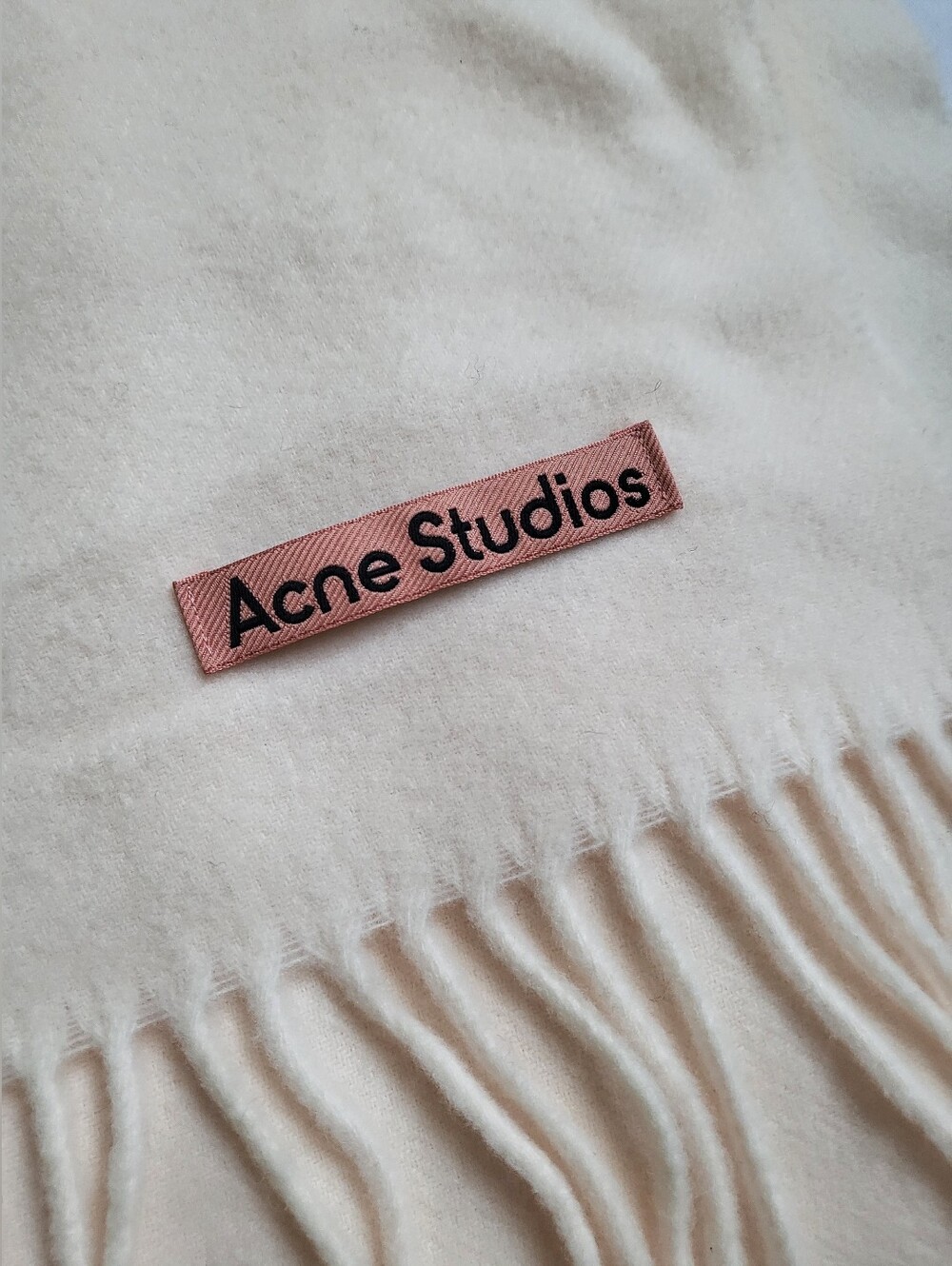 Authentic Acne Studios Cream Scarf - Picture 3 of 4